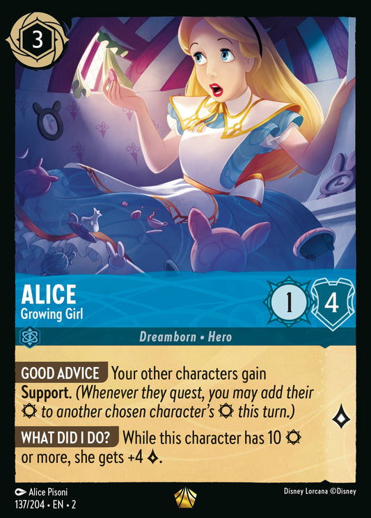 Alice - Growing Girl - Legendary Lorcana Card