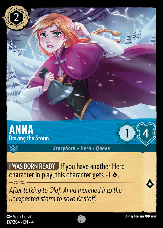 Anna - Braving the Storm - Common Lorcana Card