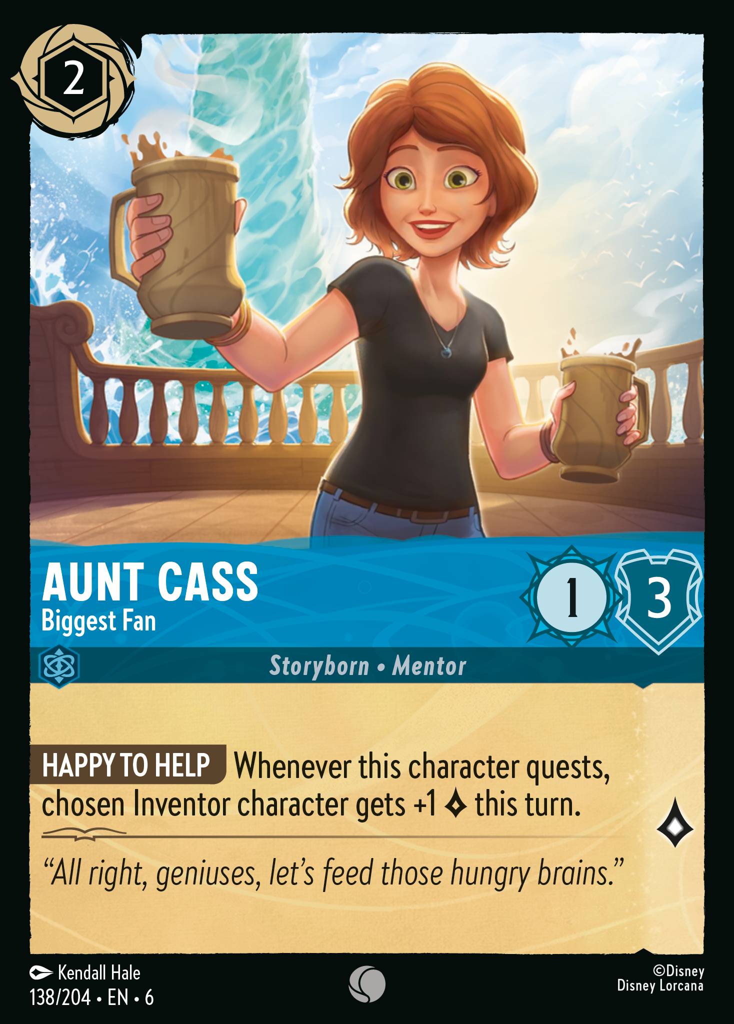 Aunt Cass - Biggest Fan - Common Lorcana Card