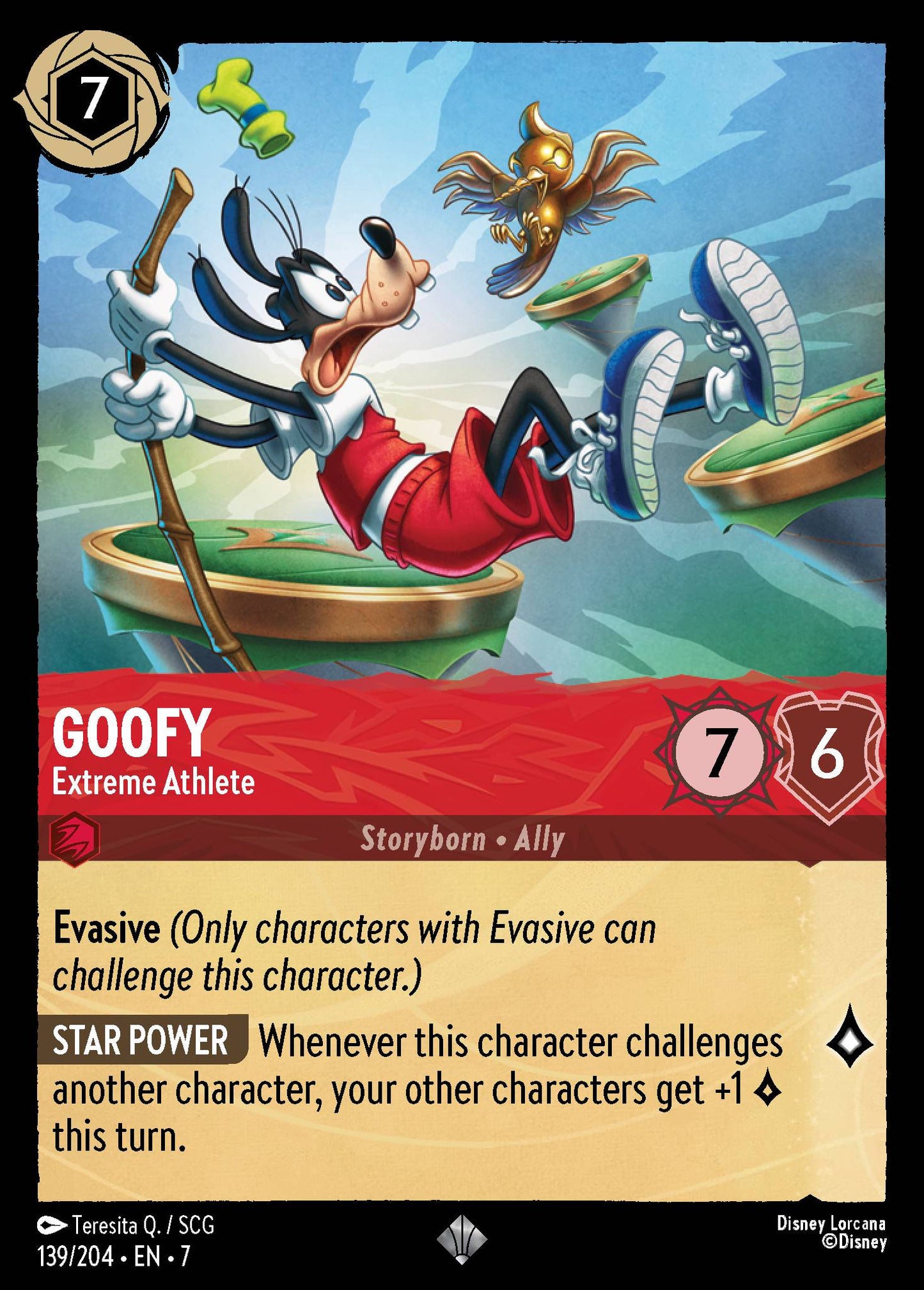 Goofy - Extreme Athlete - Super Rare Lorcana Card