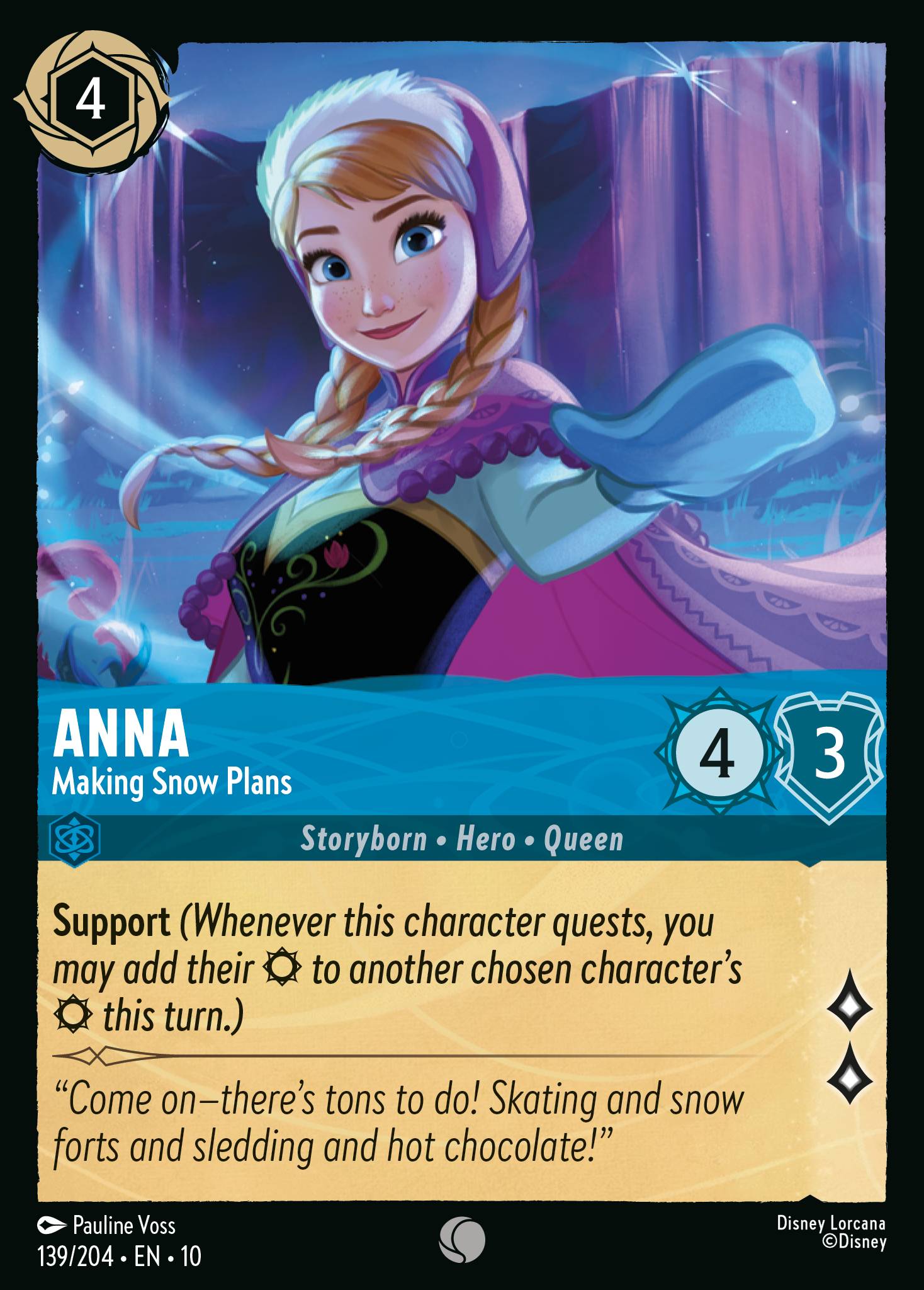 Anna - Making Snow Plans - Common Lorcana Card