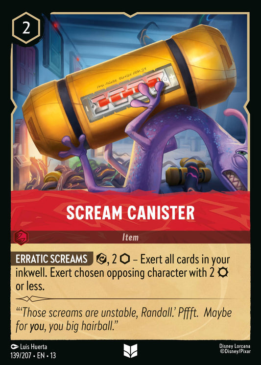 Scream Canister - Uncommon Lorcana Card
