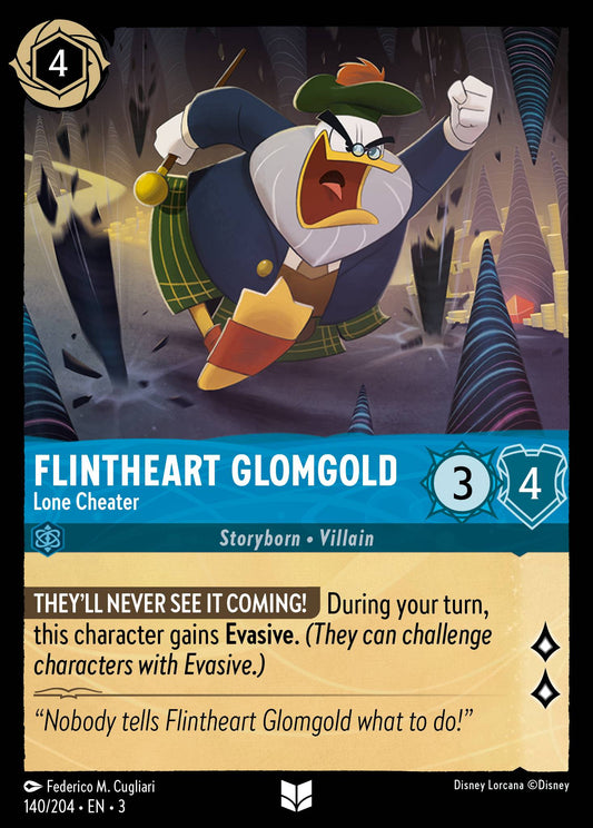 Flintheart Glomgold - Lone Cheater - Uncommon Lorcana Card