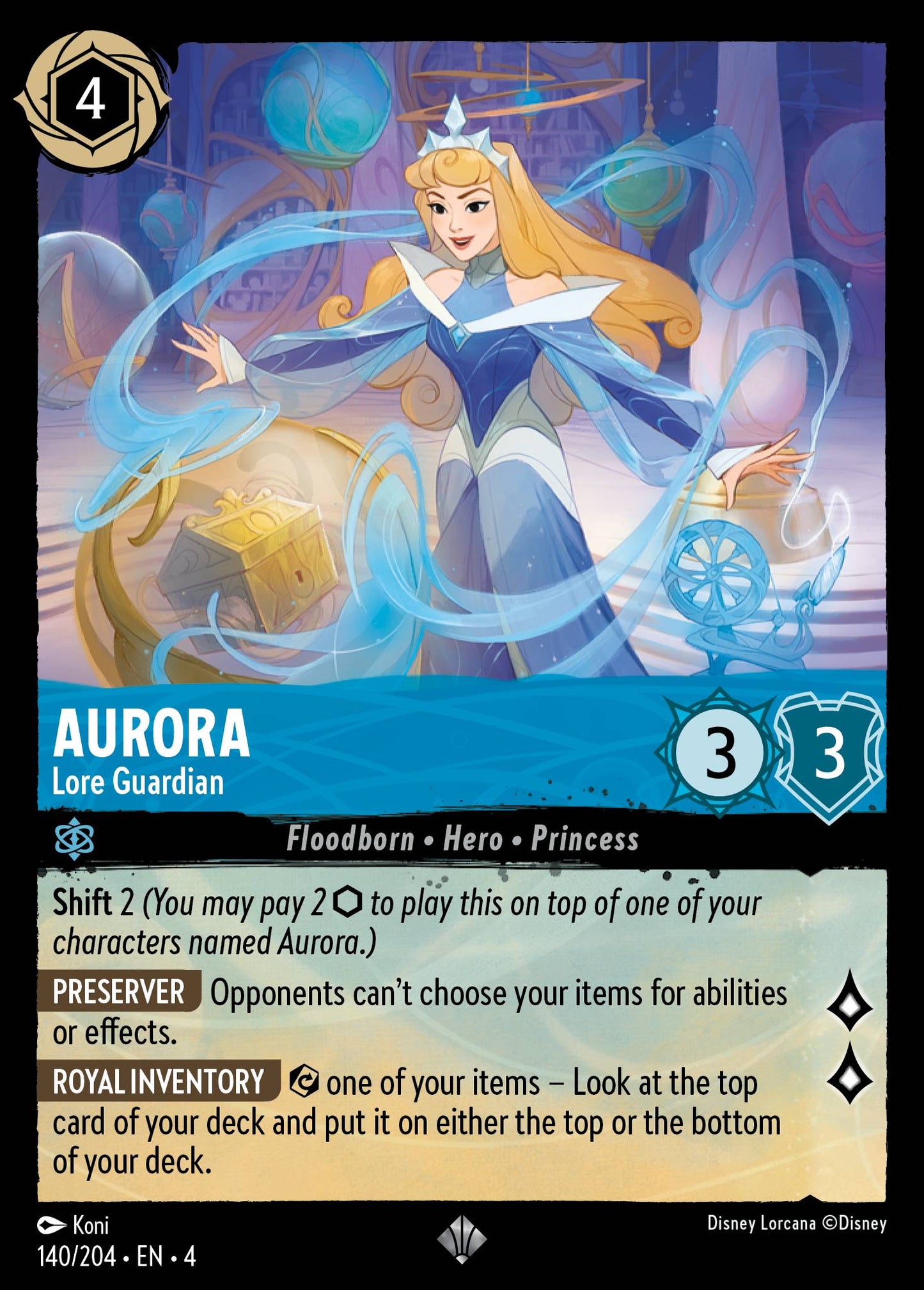 Aurora - Lore Guardian - Super Rare Lorcana Card
