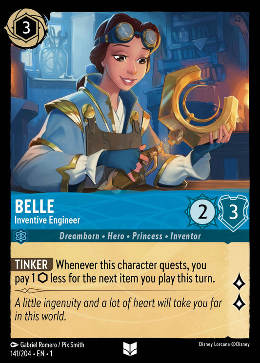 Belle - Inventive Engineer - Uncommon Lorcana Card
