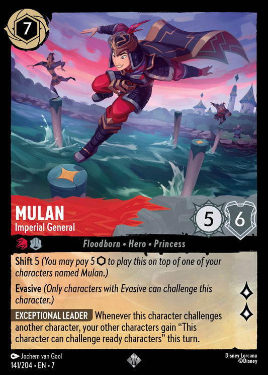 Mulan - Imperial General - Super Rare Lorcana Card