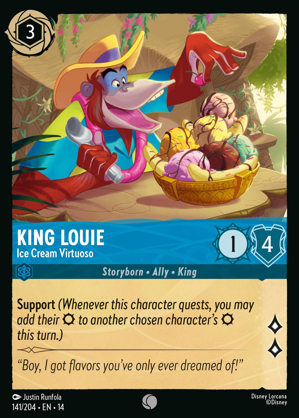 King Louie - Ice Cream Virtuoso - Common Lorcana Card