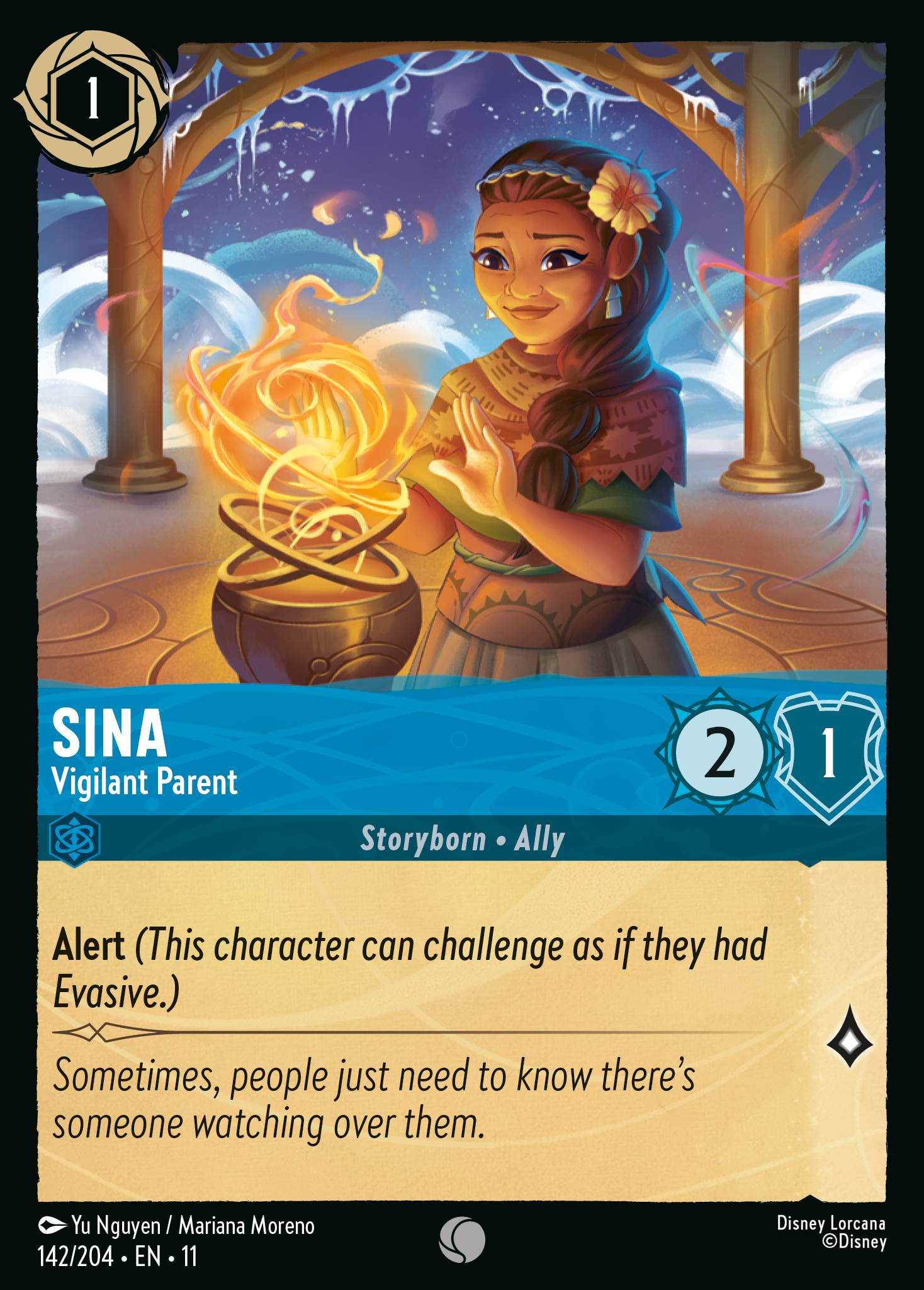 Sina - Vigilant Parent - Common Lorcana Card