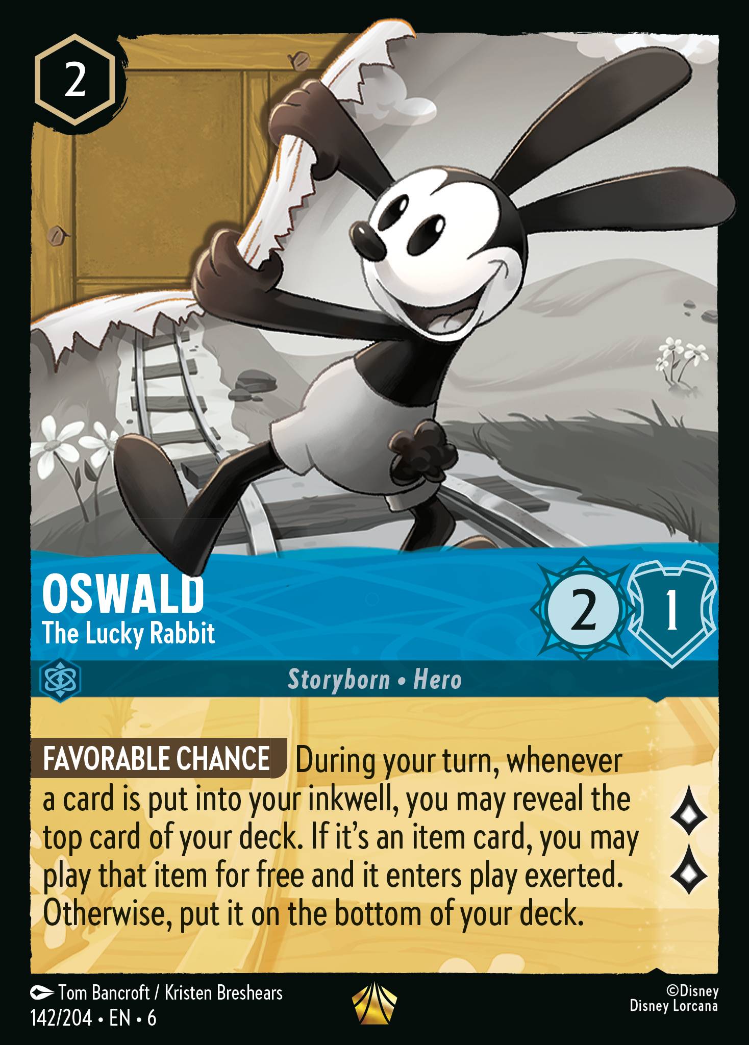 Oswald - The Lucky Rabbit - Disney Lorcana Card