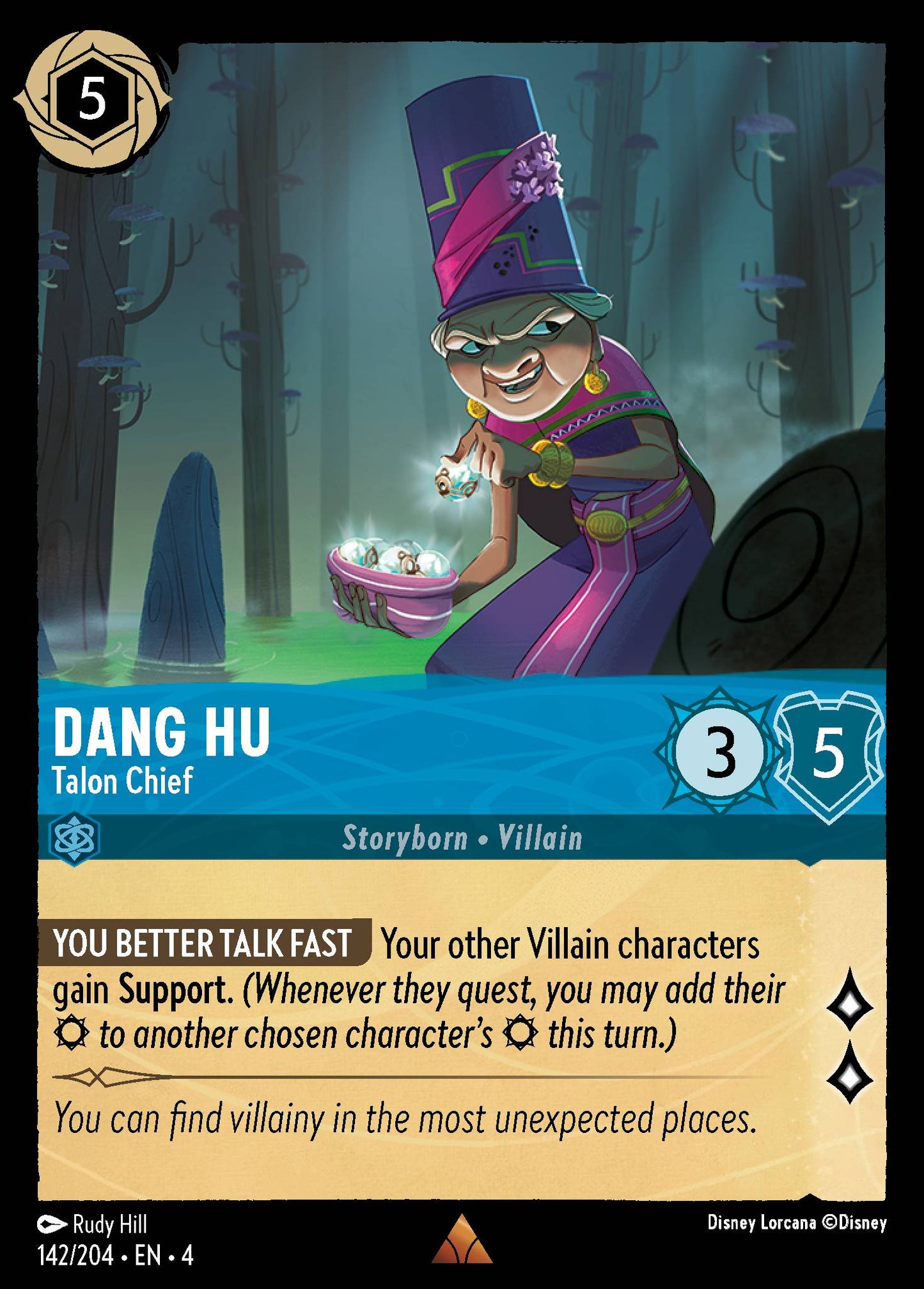 Dang Hu - Talon Chief - Rare Lorcana Card