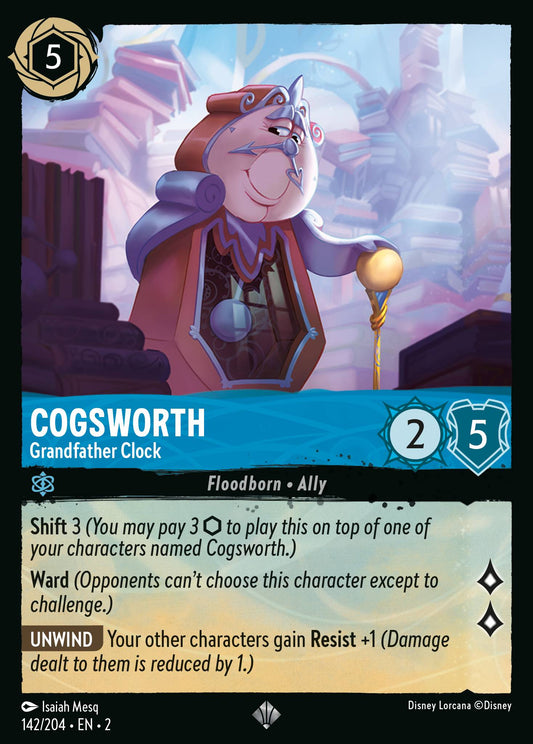 Cogsworth - Grandfather Clock - Super Rare Lorcana Card