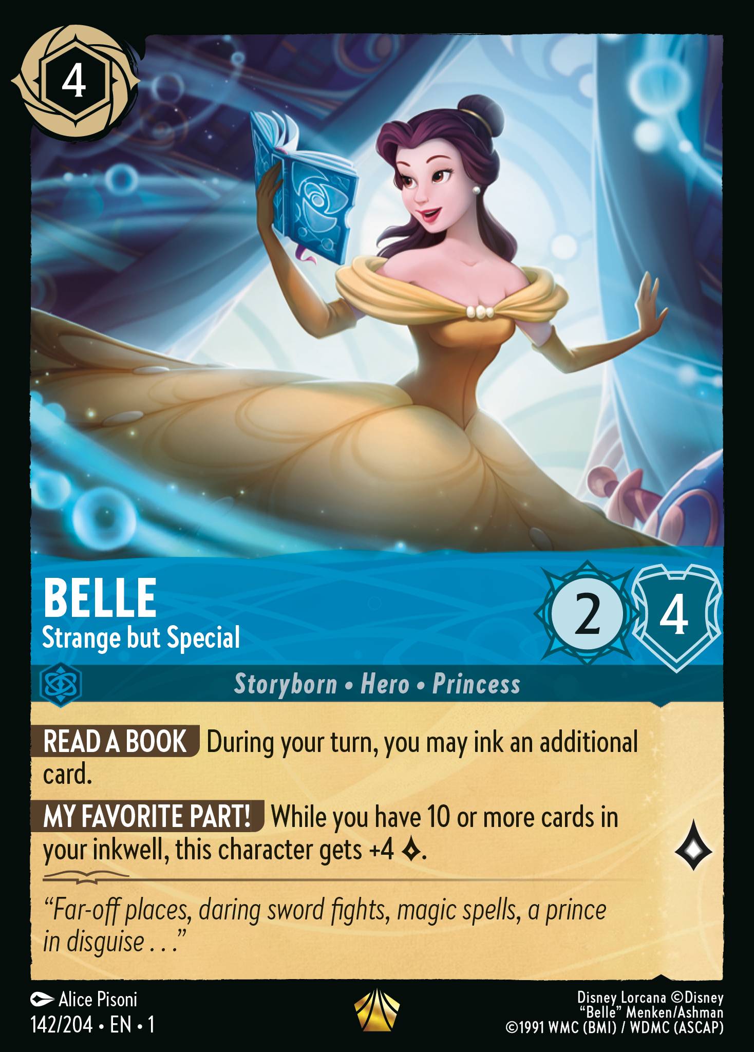 Belle - Strange but Special - Legendary Lorcana Card