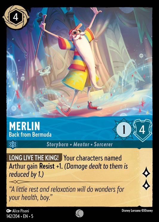 Merlin - Back from Bermuda - Common Lorcana Card