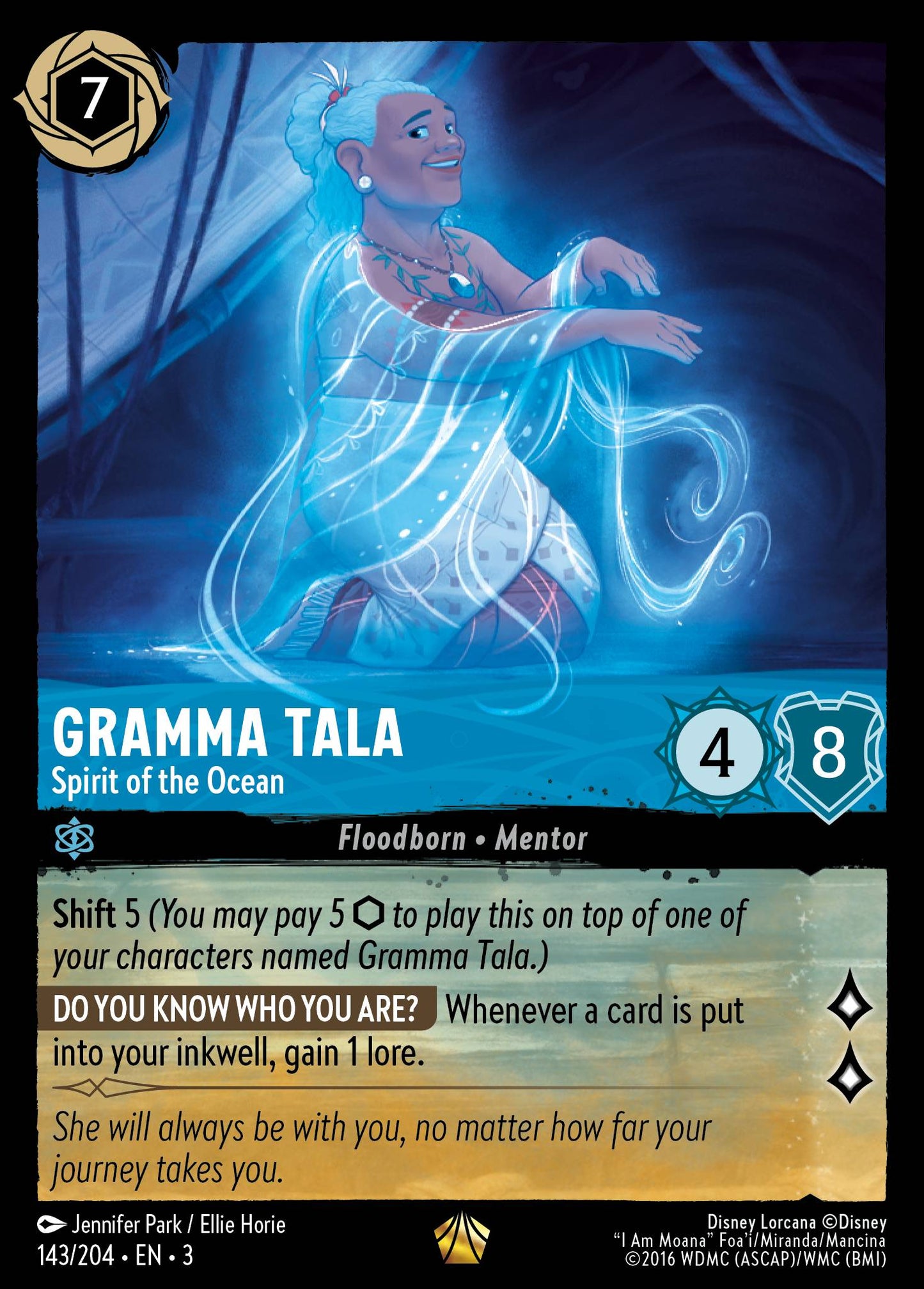 Gramma Tala - Spirit of the Ocean - Legendary Lorcana Card
