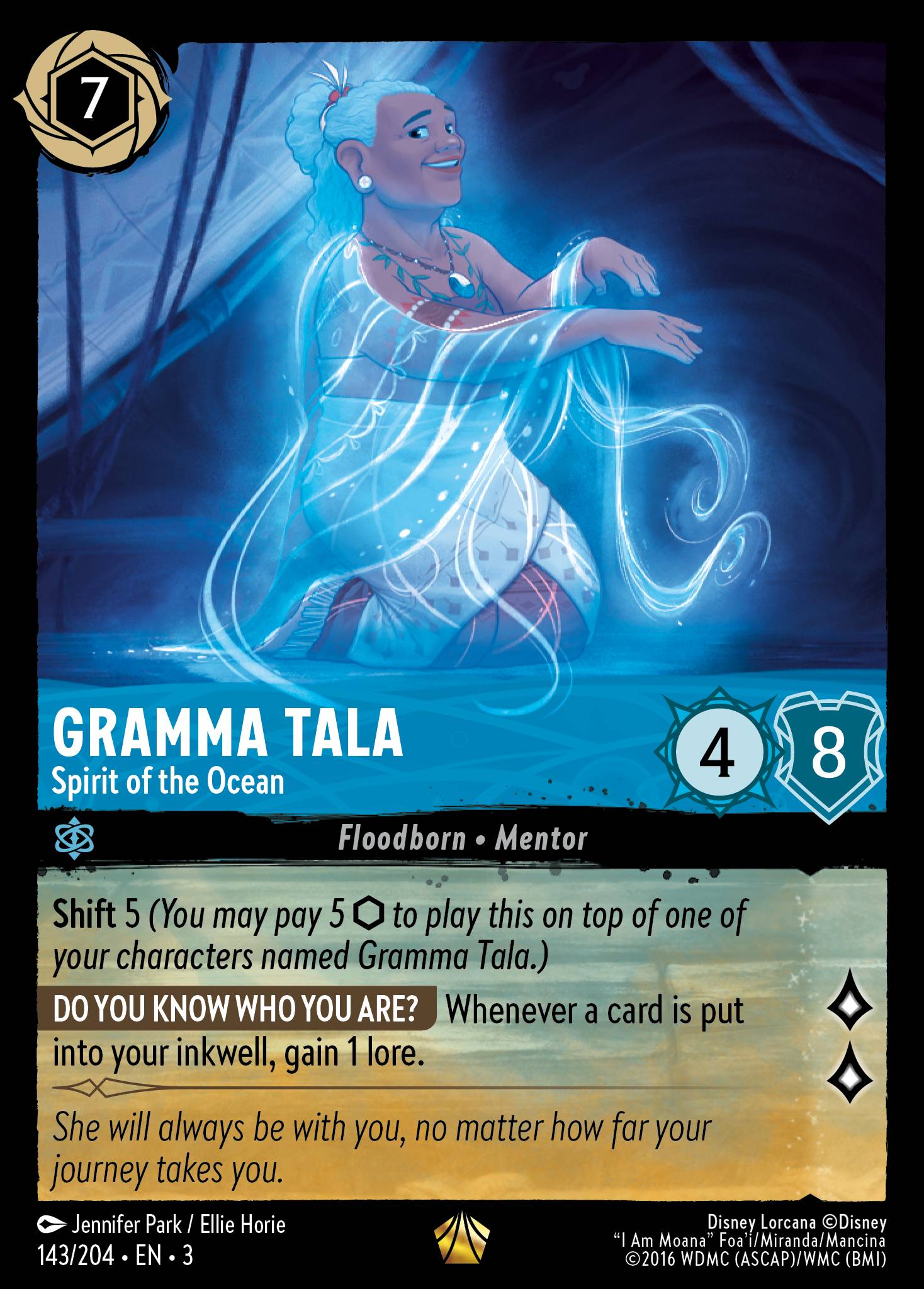 Gramma Tala - Spirit of the Ocean - Legendary Lorcana Card