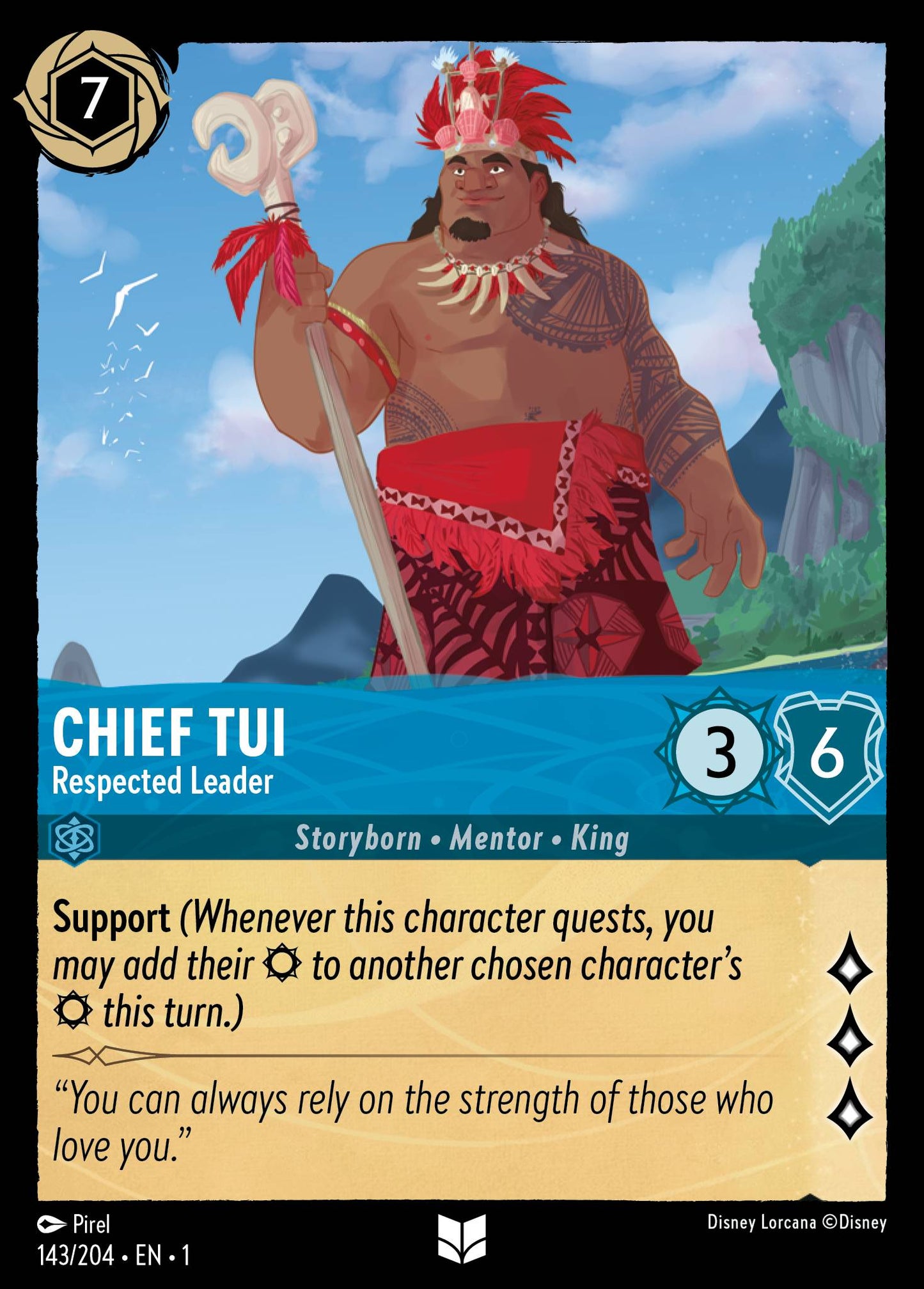 Chief Tui - Respected Leader - Uncommon Lorcana Card