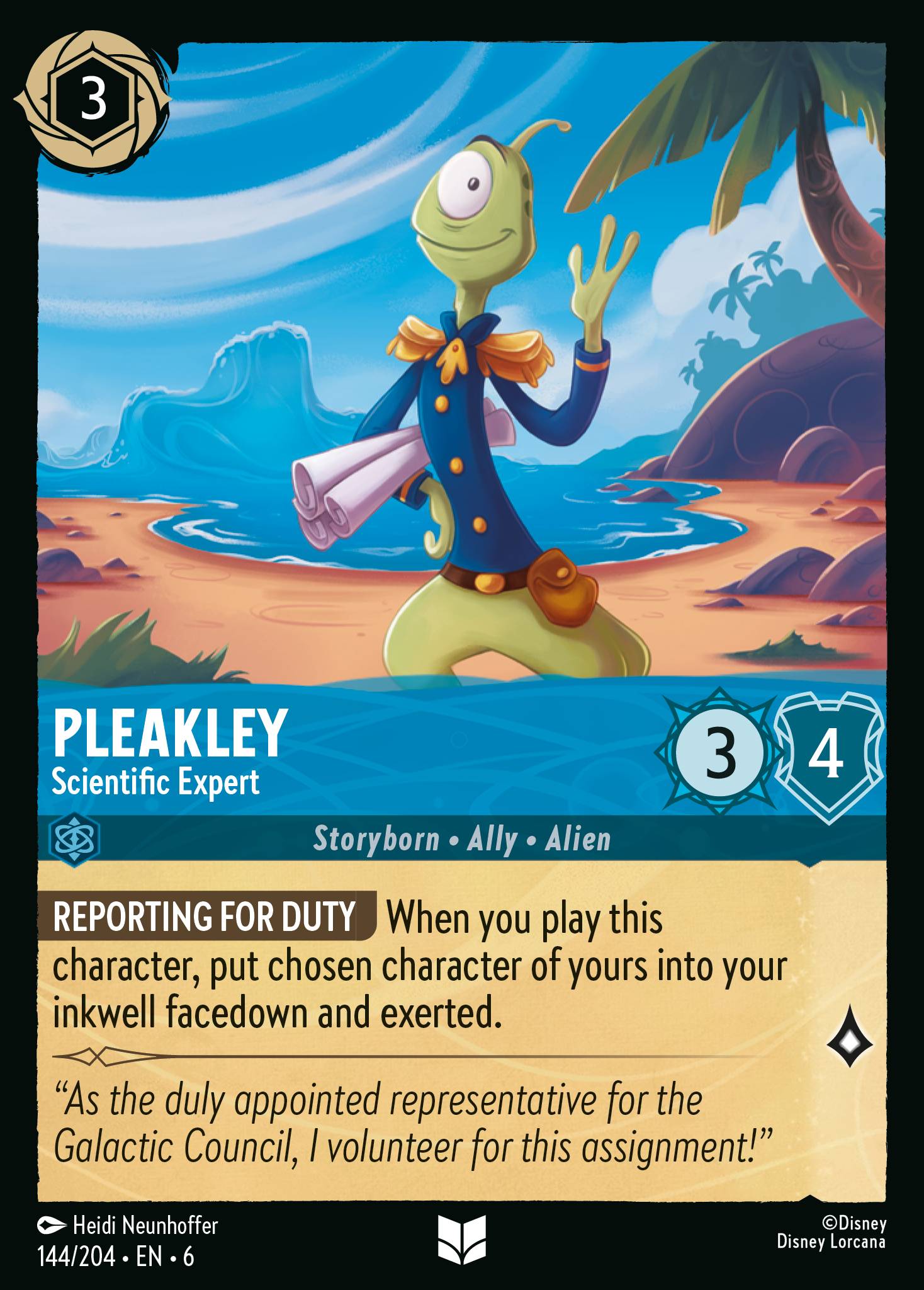 Pleakley - Scientific Expert - Uncommon Lorcana Card