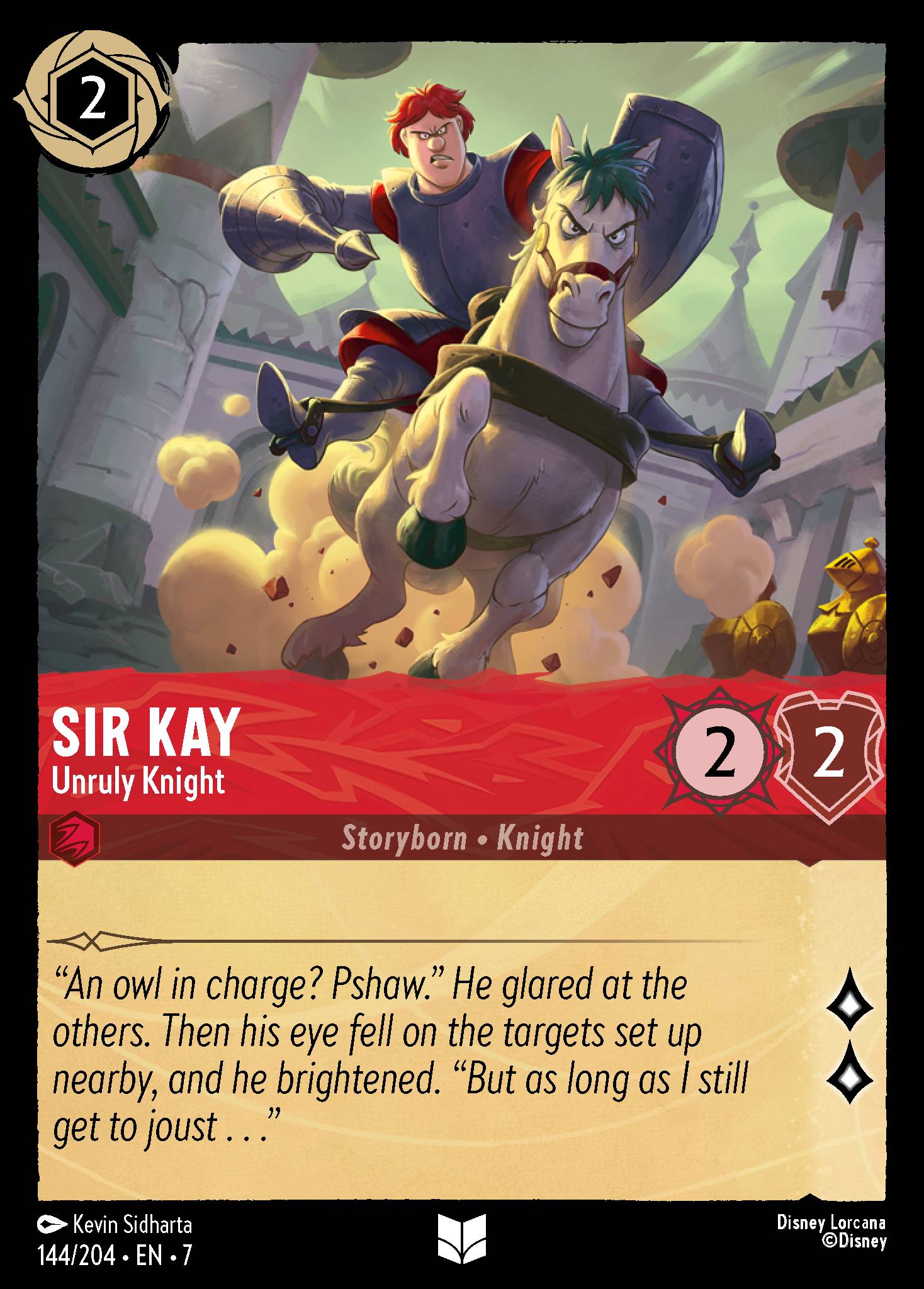 Sir Kay - Unruly Knight - Uncommon Lorcana Card