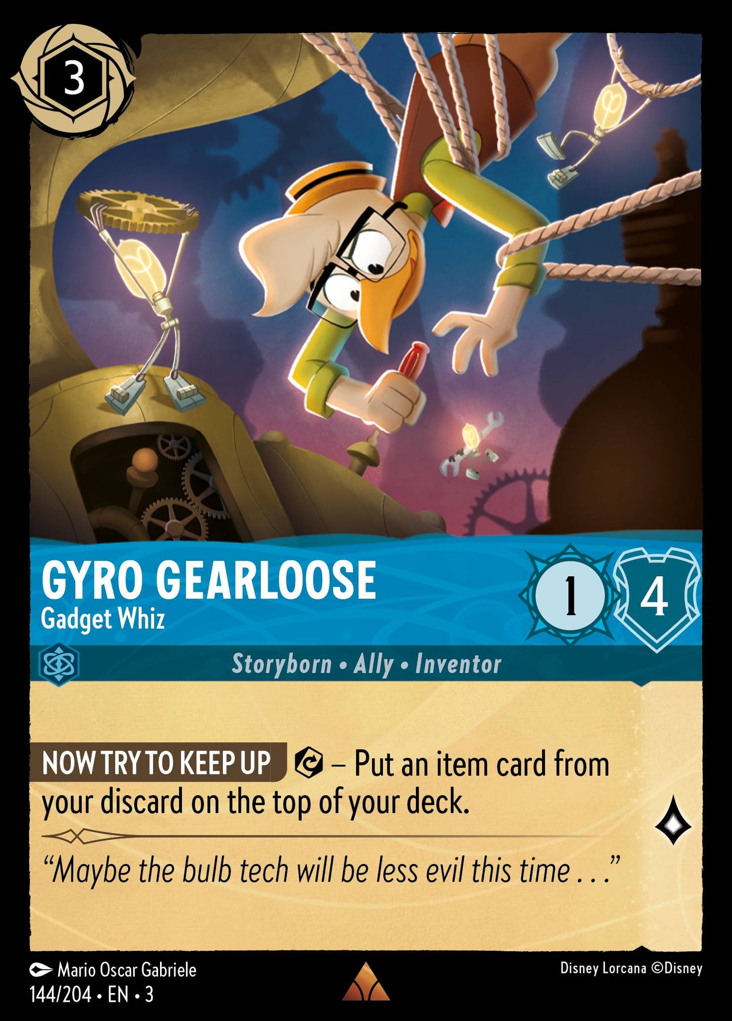 Gyro Gearloose - Gadget Whiz - Rare Lorcana Card