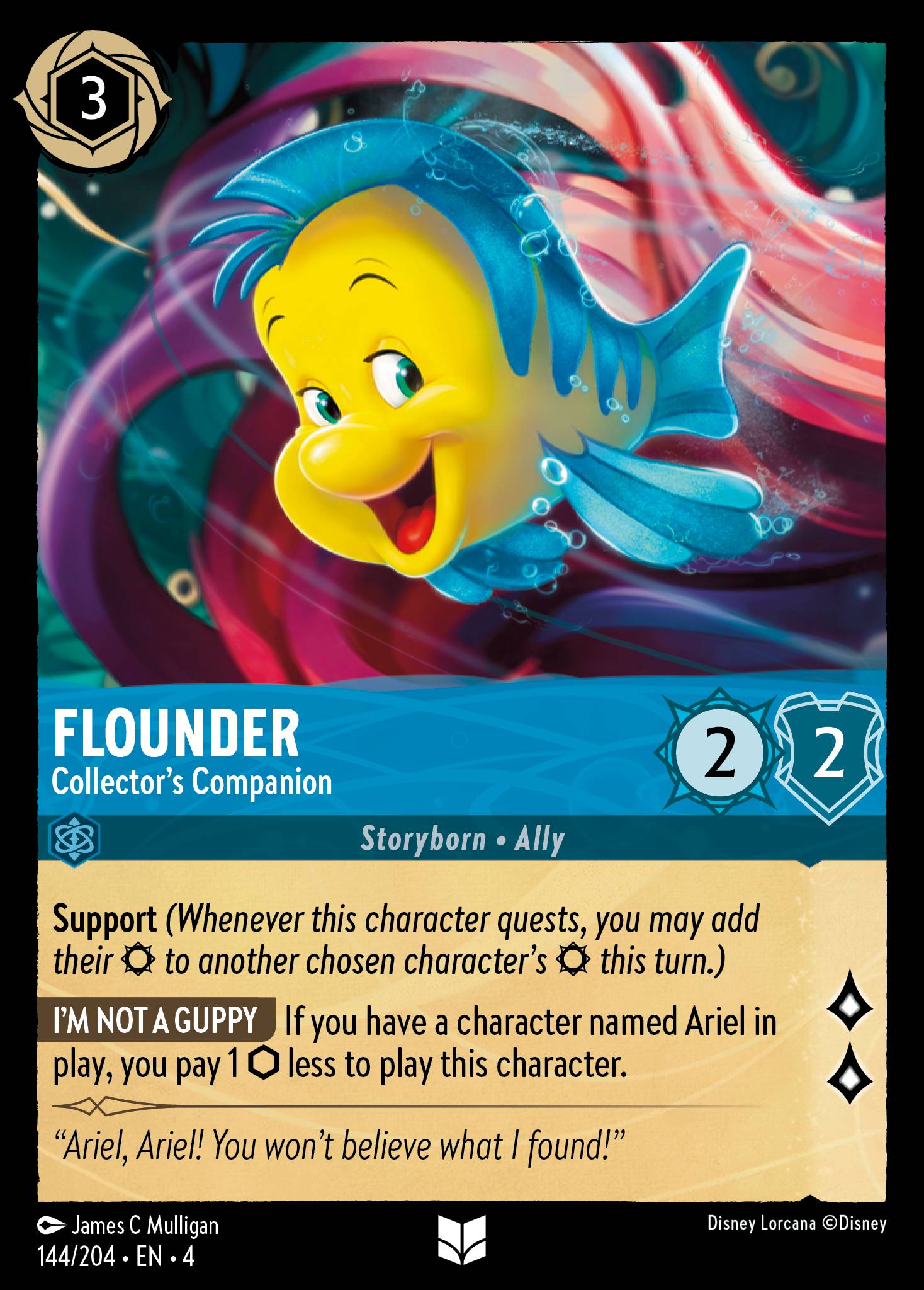 Flounder - Collector's Companion - Uncommon Lorcana Card