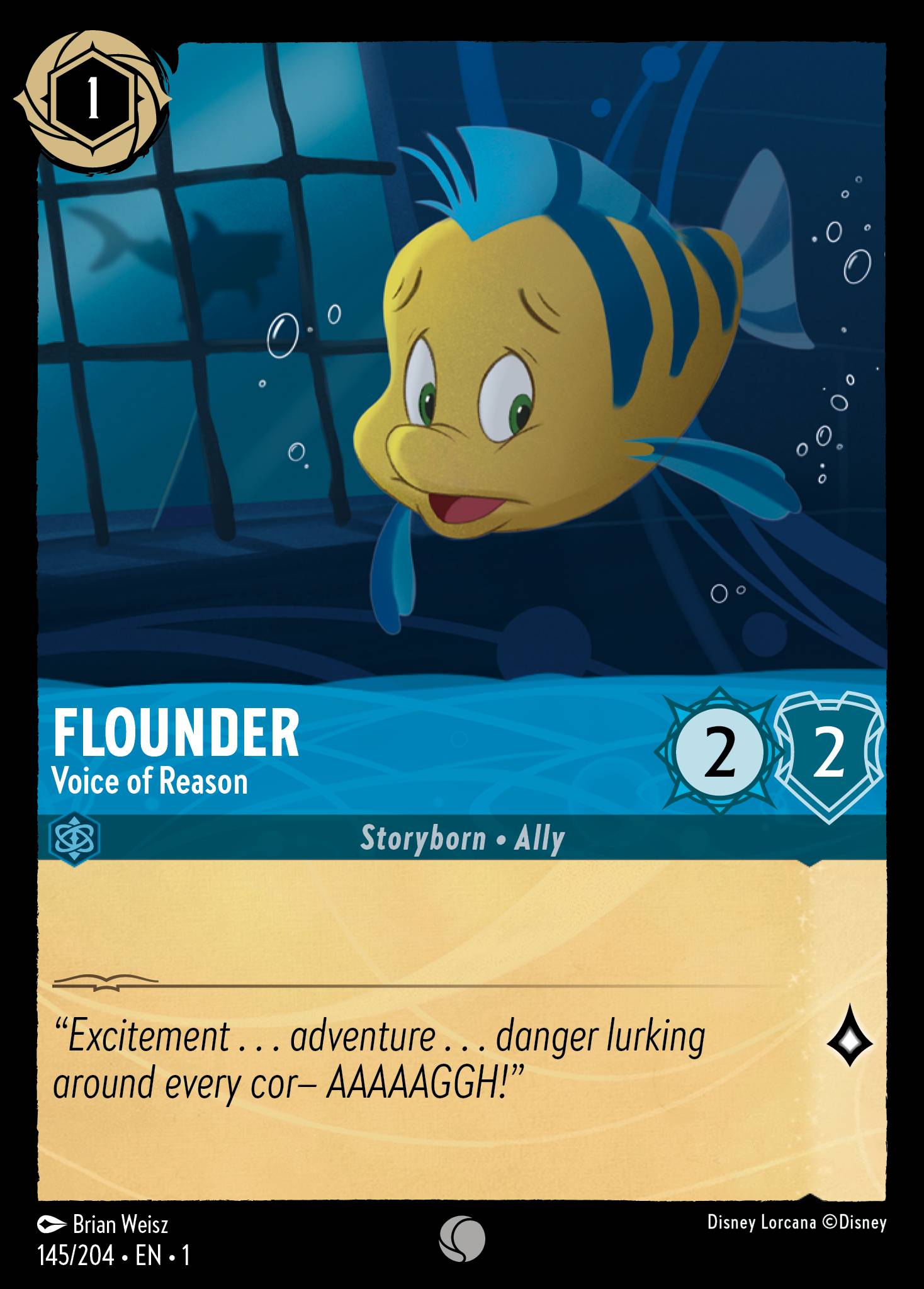 Flounder - Voice of Reason - Disney Lorcana Card