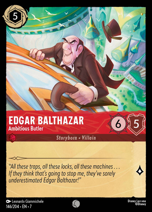 Edgar Balthazar - Ambitious Butler - Common Lorcana Card