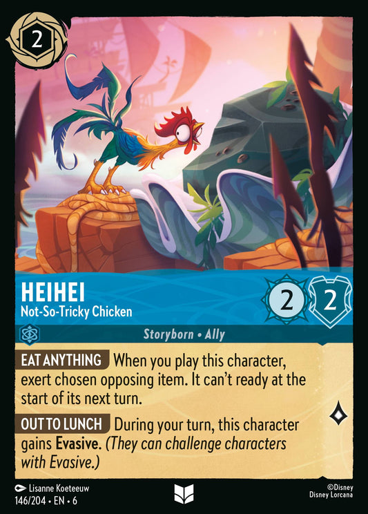 HeiHei - Not-So-Tricky Chicken - Uncommon Lorcana Card