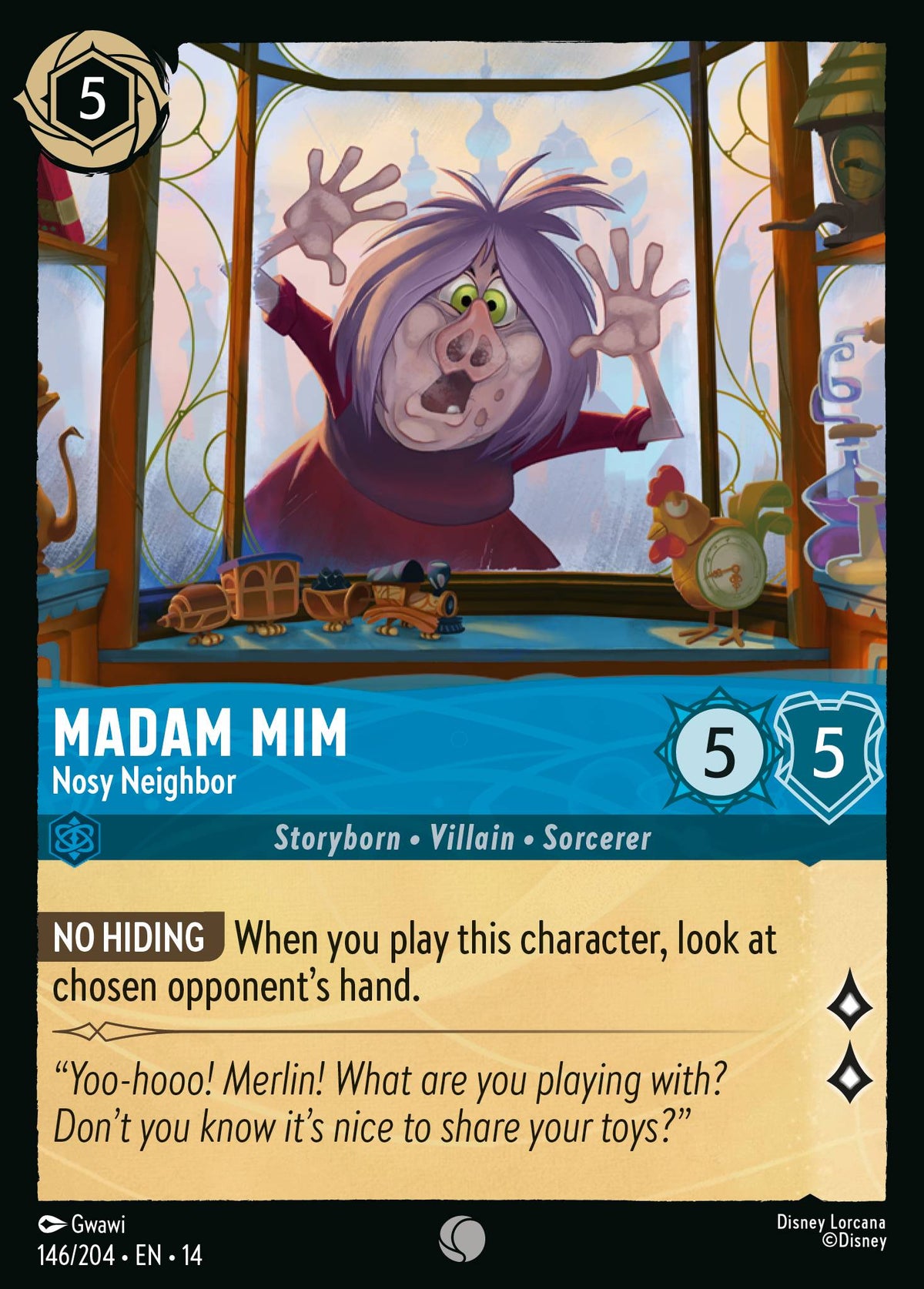 Madam Mim - Nosy Neighbor - Common Lorcana Card