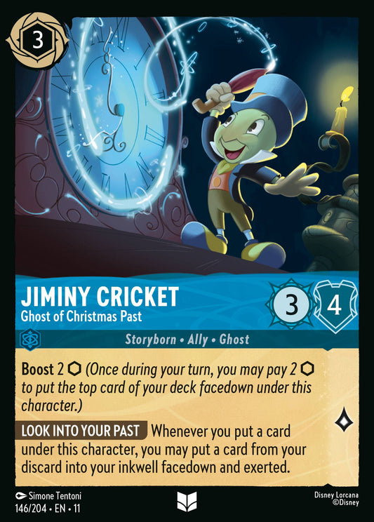 Jiminy Cricket - Ghost of Christmas Past - Uncommon Lorcana Card