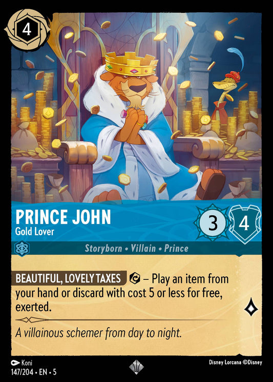 Prince John - Gold Lover - Disney Lorcana Card