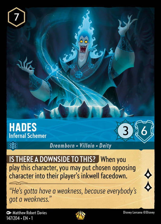 Hades - Infernal Schemer - Legendary Lorcana Card