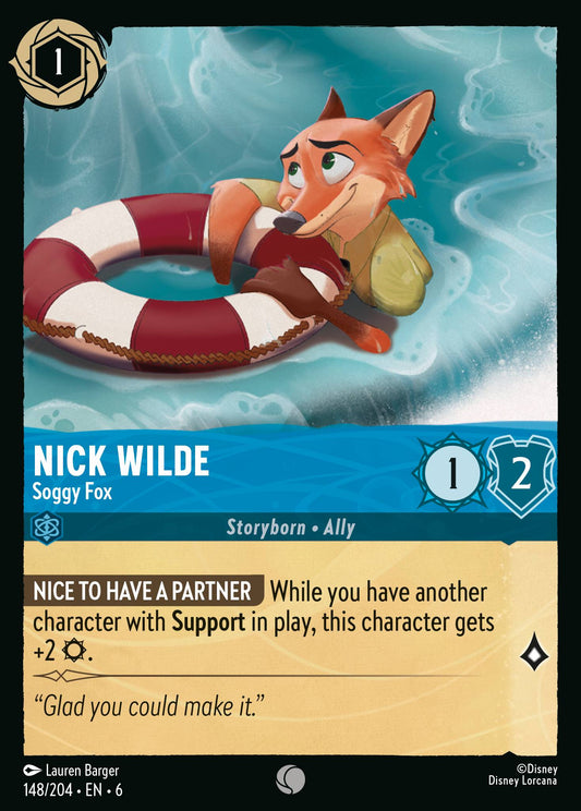 Nick Wilde - Soggy Fox - Common Lorcana Card