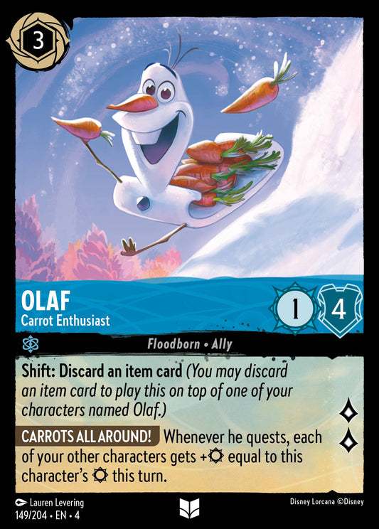 Olaf - Carrot Enthusiast - Uncommon Lorcana Card