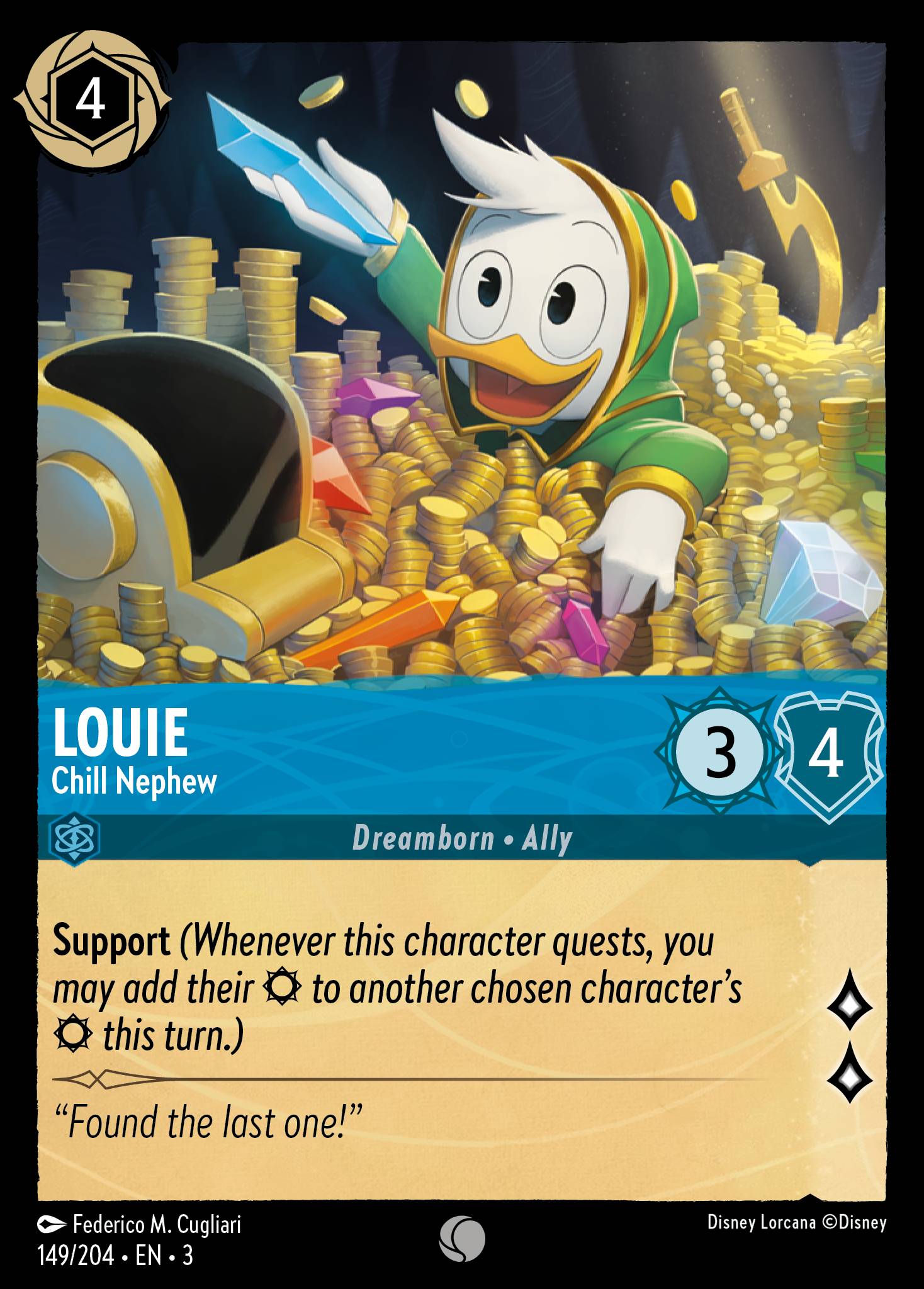 Louie - Chill Nephew - Common Lorcana Card