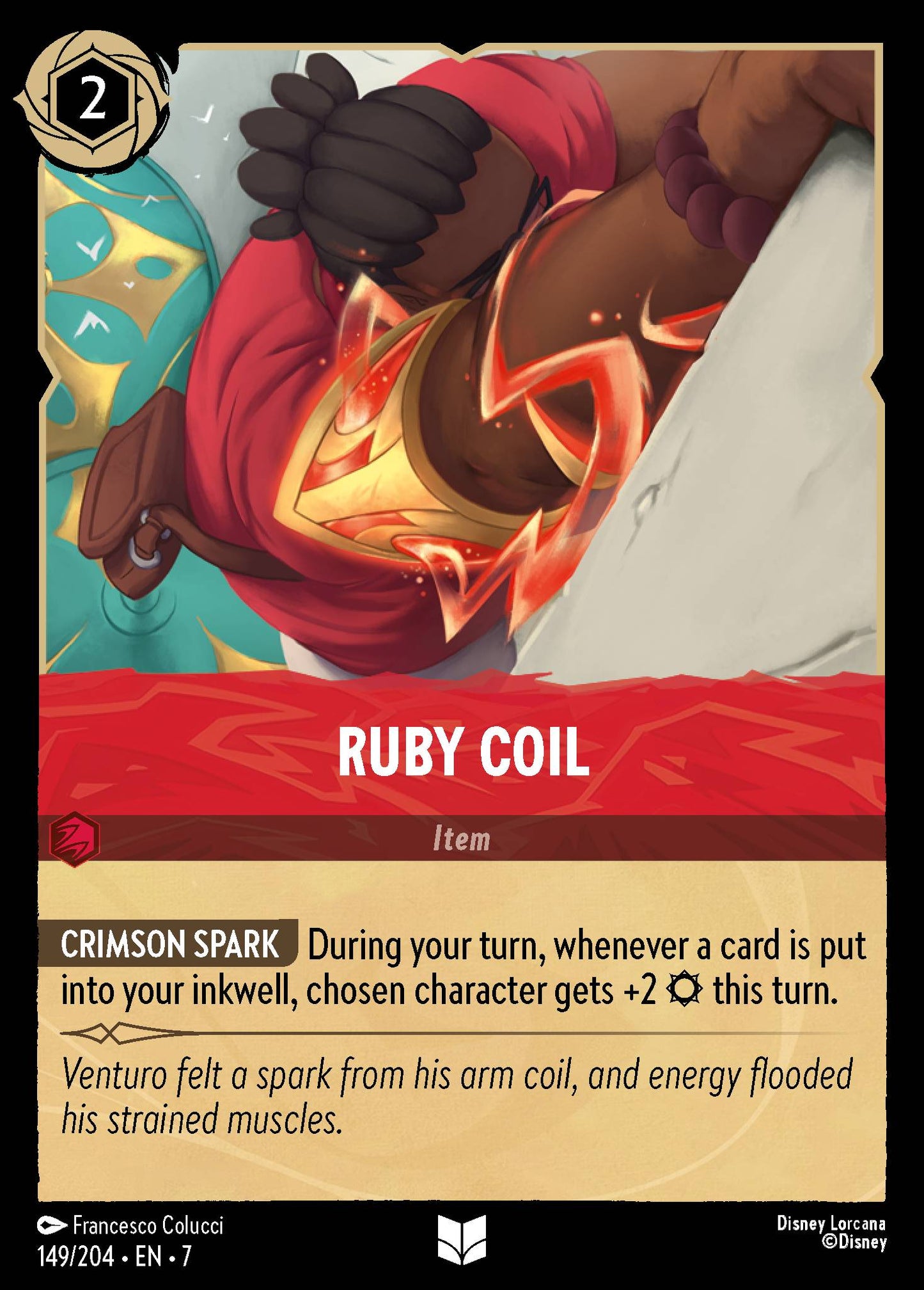 Ruby Coil - Uncommon Lorcana Card