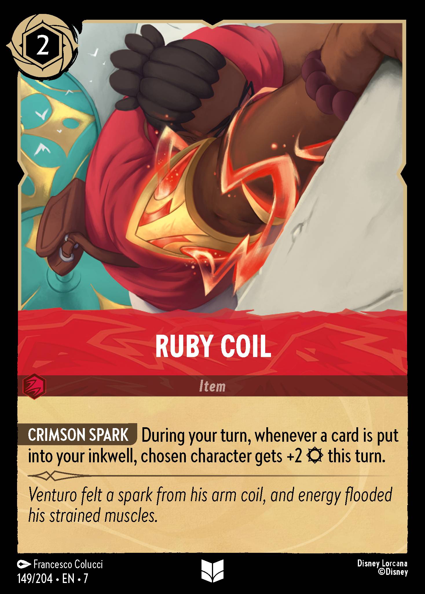 Ruby Coil - Uncommon Lorcana Card