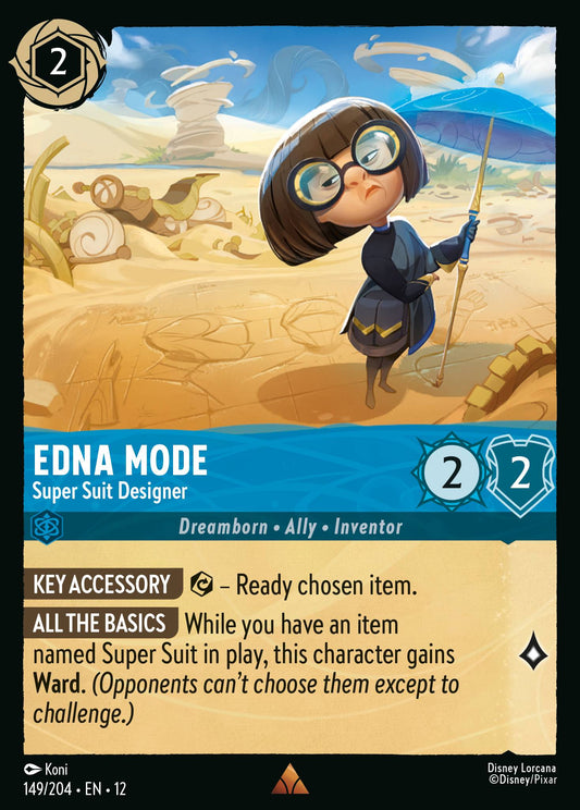 Edna Mode - Super Suit Designer - Rare Lorcana Card