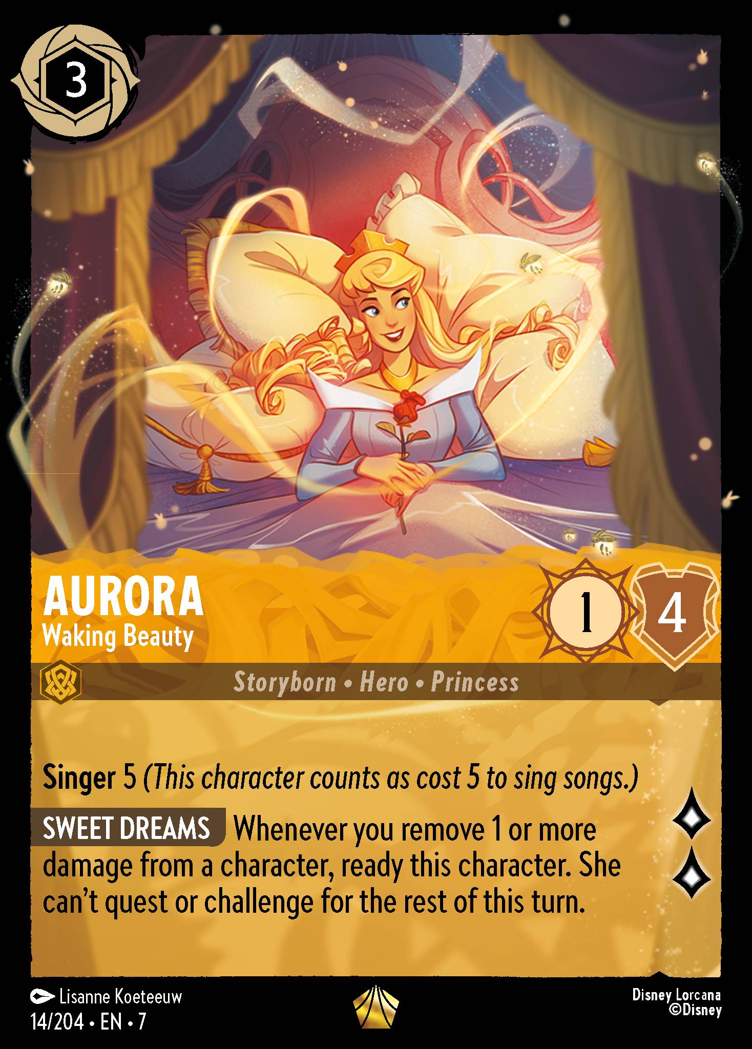 Aurora - Waking Beauty - Legendary Lorcana Card