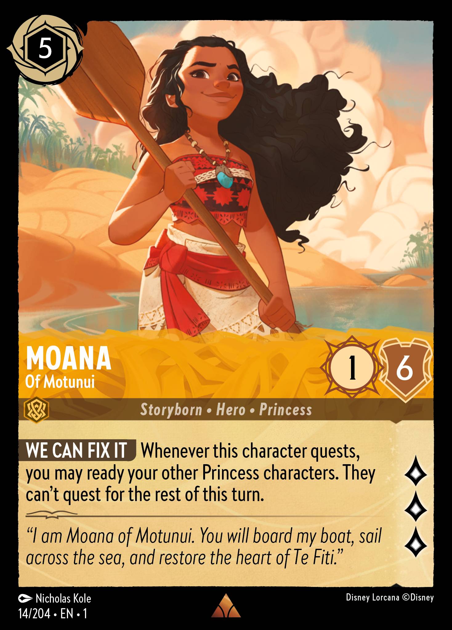 Moana - Of Motunui - Disney Lorcana Card