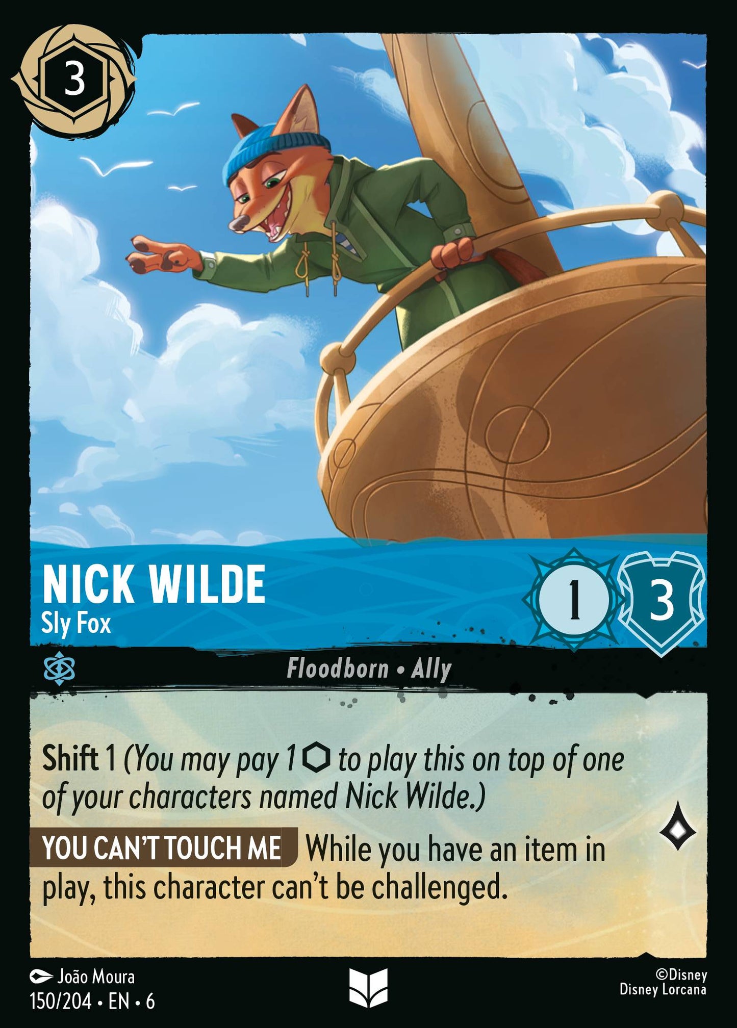 Nick Wilde - Sly Fox - Uncommon Lorcana Card
