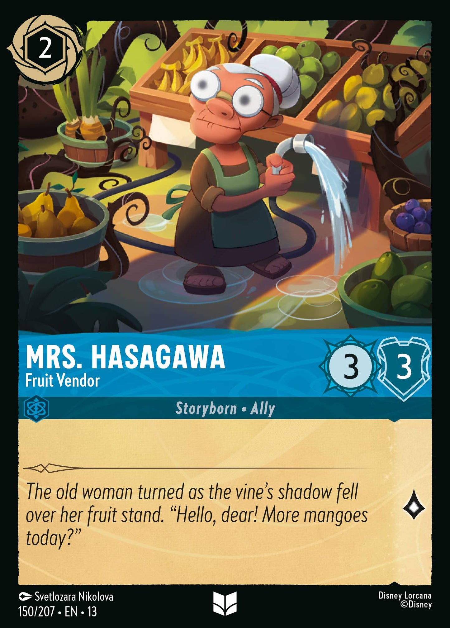 Mrs. Hasagawa - Fruit Vendor - Uncommon Lorcana Card