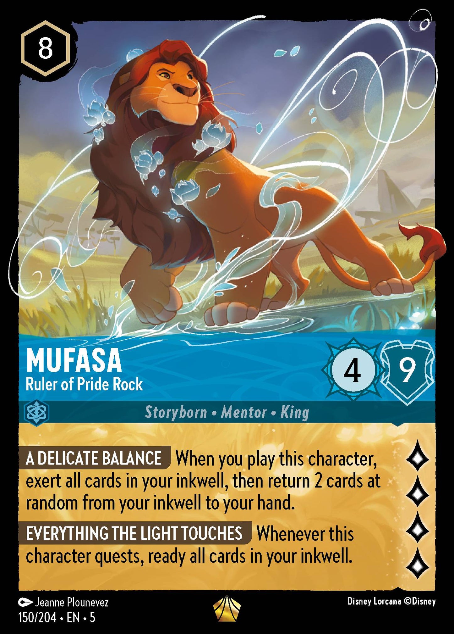 Mufasa - Ruler of Pride Rock - Legendary Lorcana Card