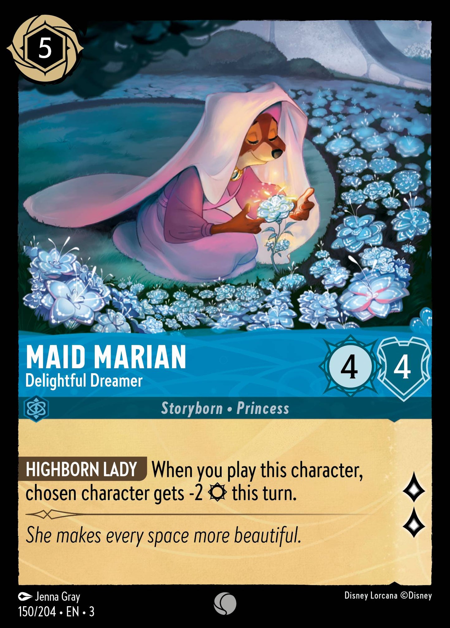 Maid Marian - Delightful Dreamer - Common Lorcana Card