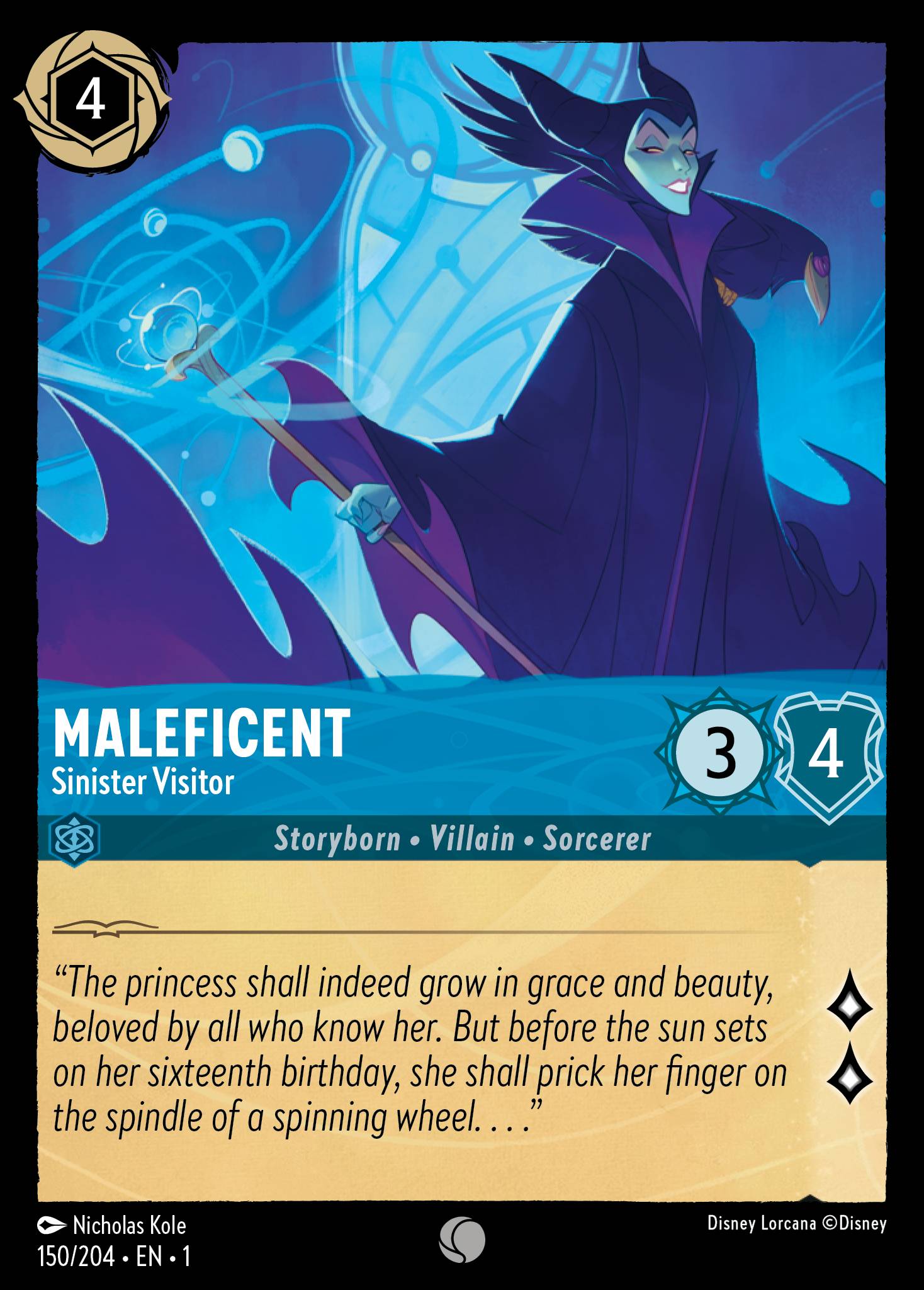 Maleficent - Sinister Visitor - Common Lorcana Card