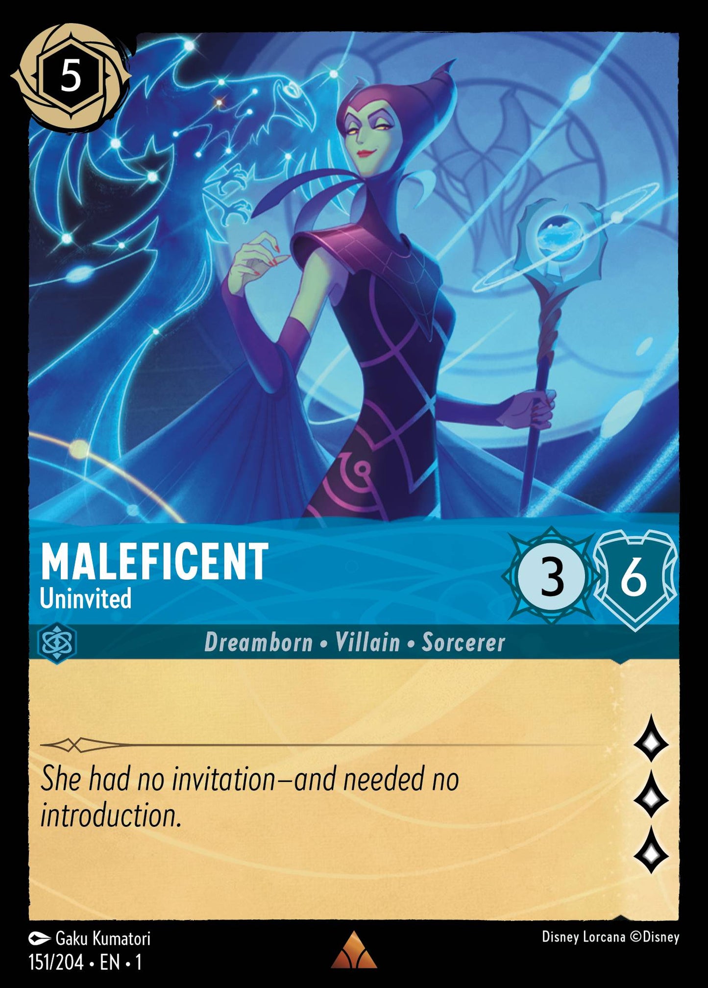 Maleficent - Uninvited - Rare Lorcana Card