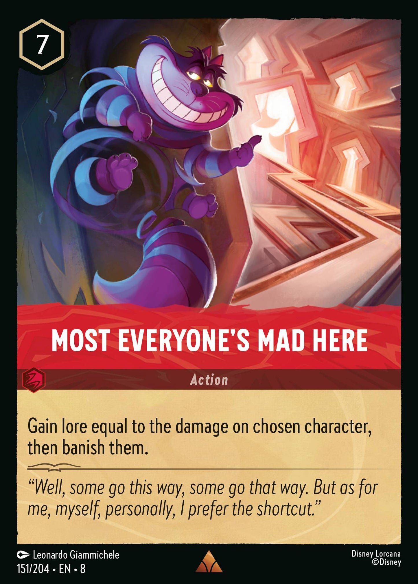 Most Everyone's Mad Here - Rare Lorcana Card