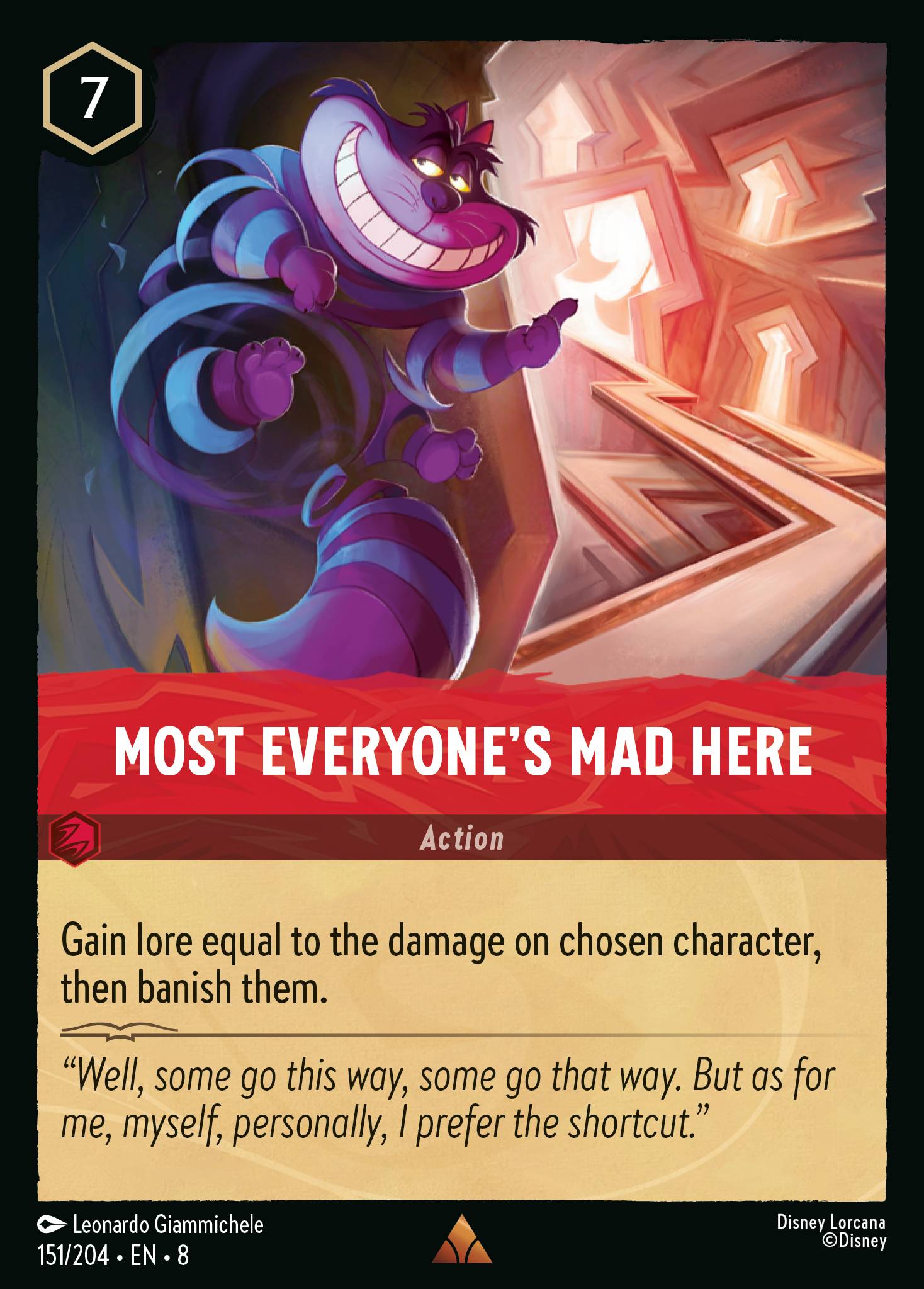 Most Everyone's Mad Here - Rare Lorcana Card