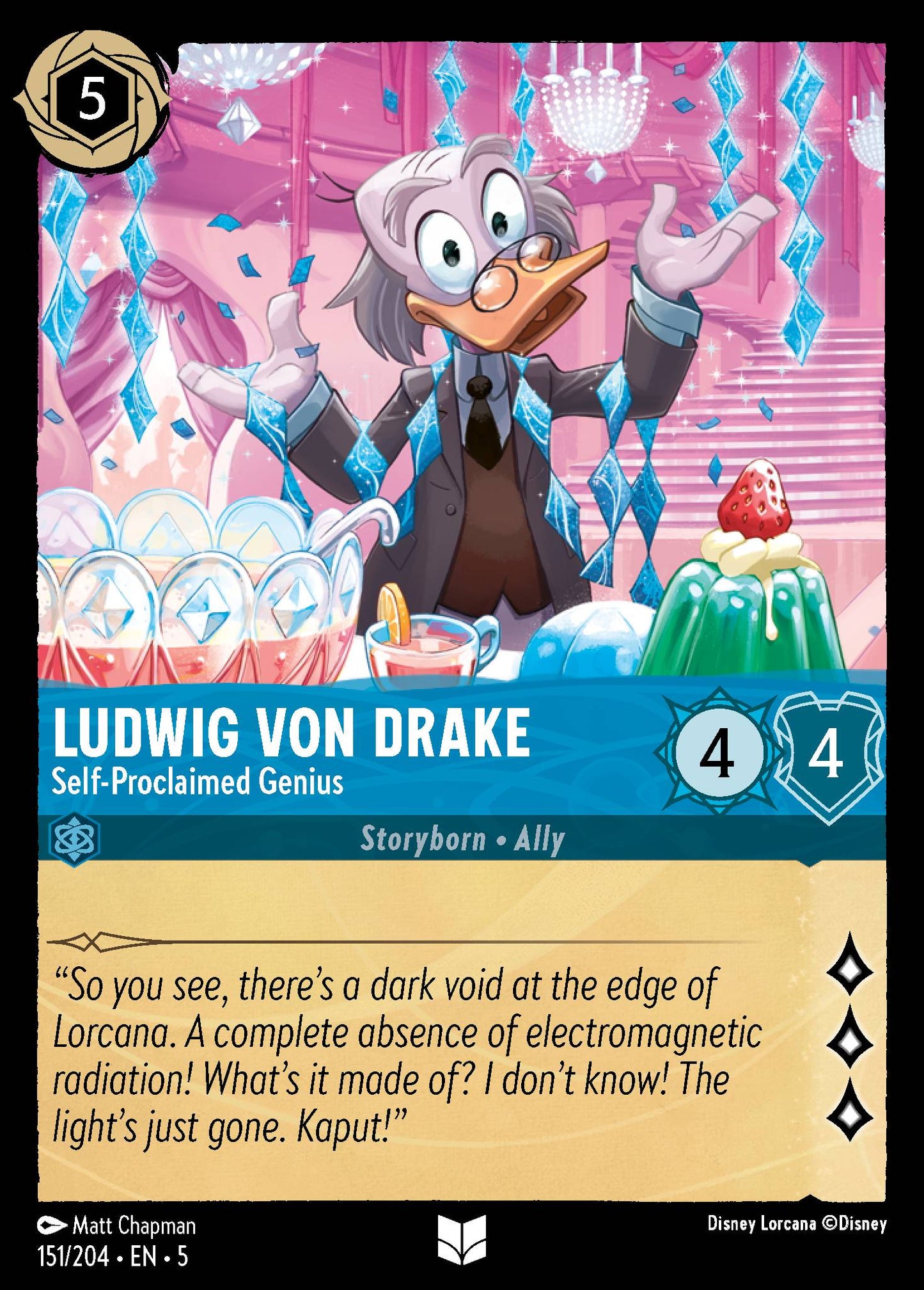 Ludwig Von Drake - Self-Proclaimed Genius - Uncommon Lorcana Card