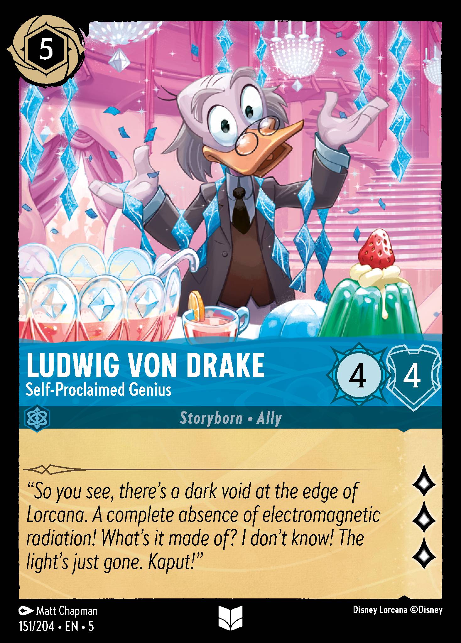 Ludwig Von Drake - Self-Proclaimed Genius - Uncommon Lorcana Card
