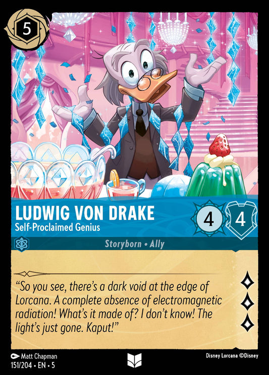 Ludwig Von Drake - Self-Proclaimed Genius - Uncommon Lorcana Card